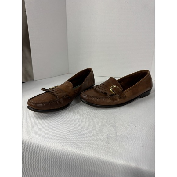 Cole‎ Haan Brown Leather Buckle Loafers Men's Size 9.5 - Picture 1 of 16